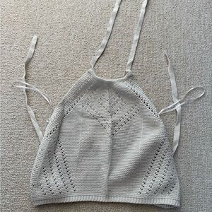 Garage White Knit Camisole Top